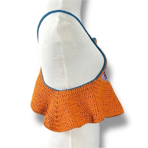 Free People Bella Crochet Crop Top Medium - Picture 9 of 16